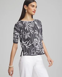 Floral Jacquard Dolman Sweater