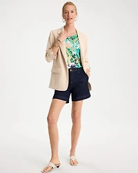 Tropical Jersey Satin Tank Top