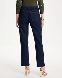 Studded Girlfriend Straight Ankle Jeans