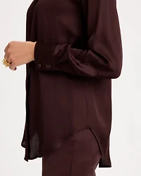 Satin Y-Neck Tunic