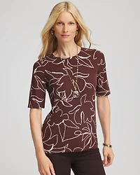 Touch of Cool™ Elbow-Sleeve Perfect Tee