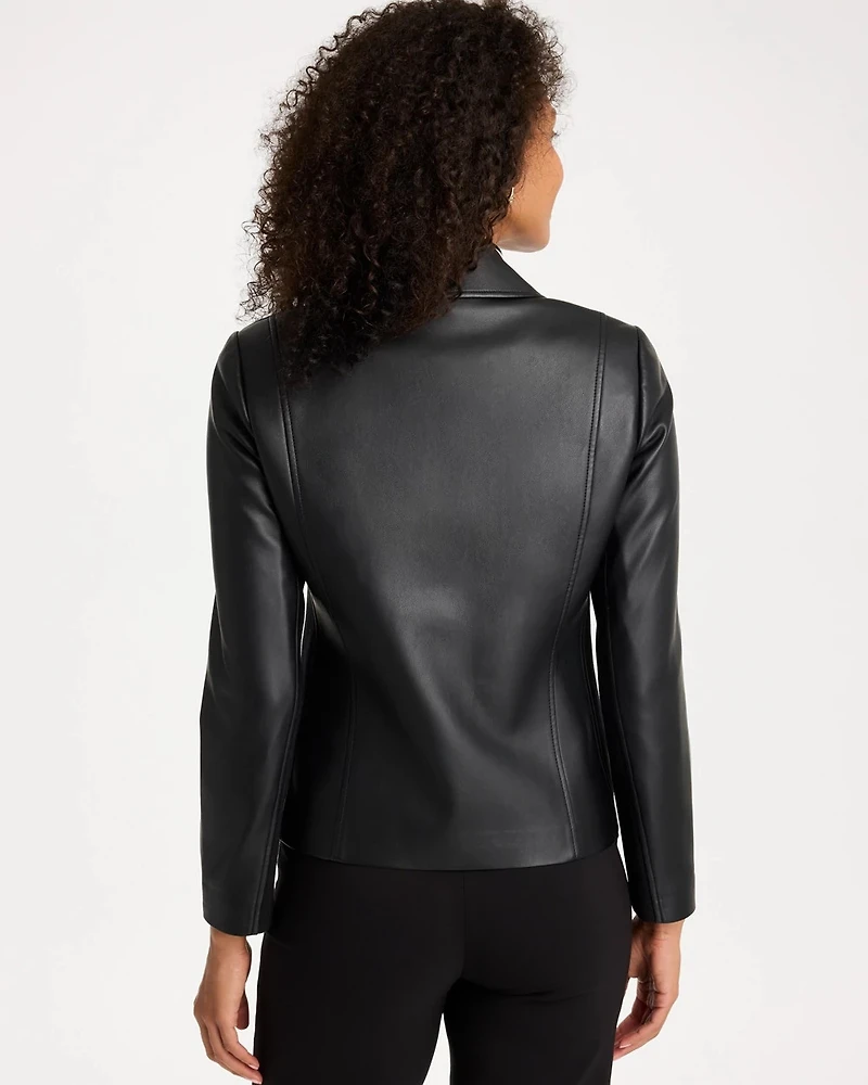 Faux Leather Moto Jacket