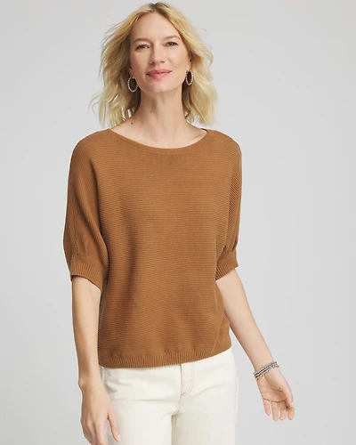 Ribbed Combed Cotton Sweater