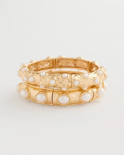 Stretch Cuff Bracelet Set of Two