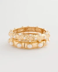 Stretch Cuff Bracelet Set of Two