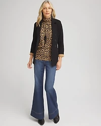 Animal Print Banded Hem Top