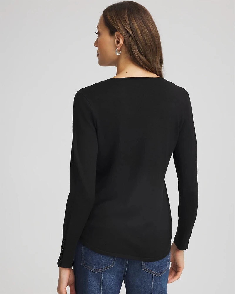 Ella V-Neck Pullover Sweater