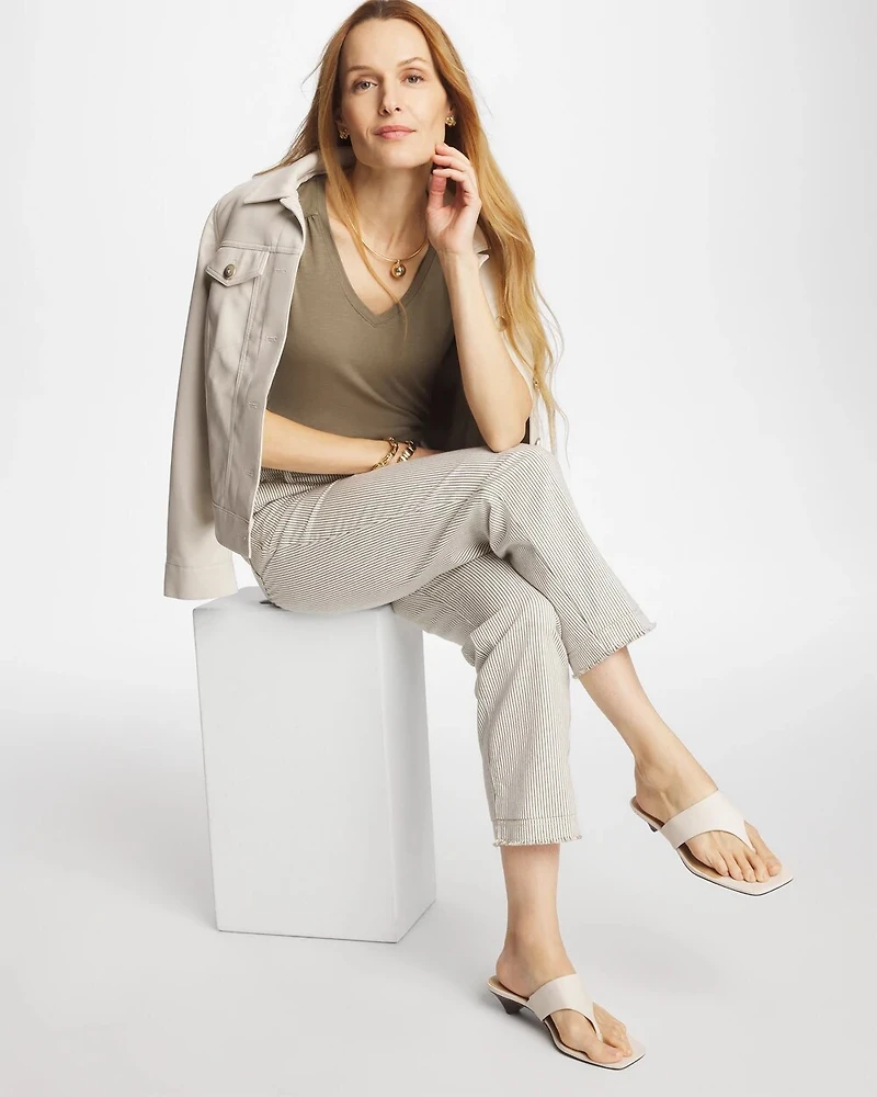 Shirred Elbow Sleeve Tee