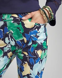 Brigitte™ Slub Floral Slim Ankle Pants