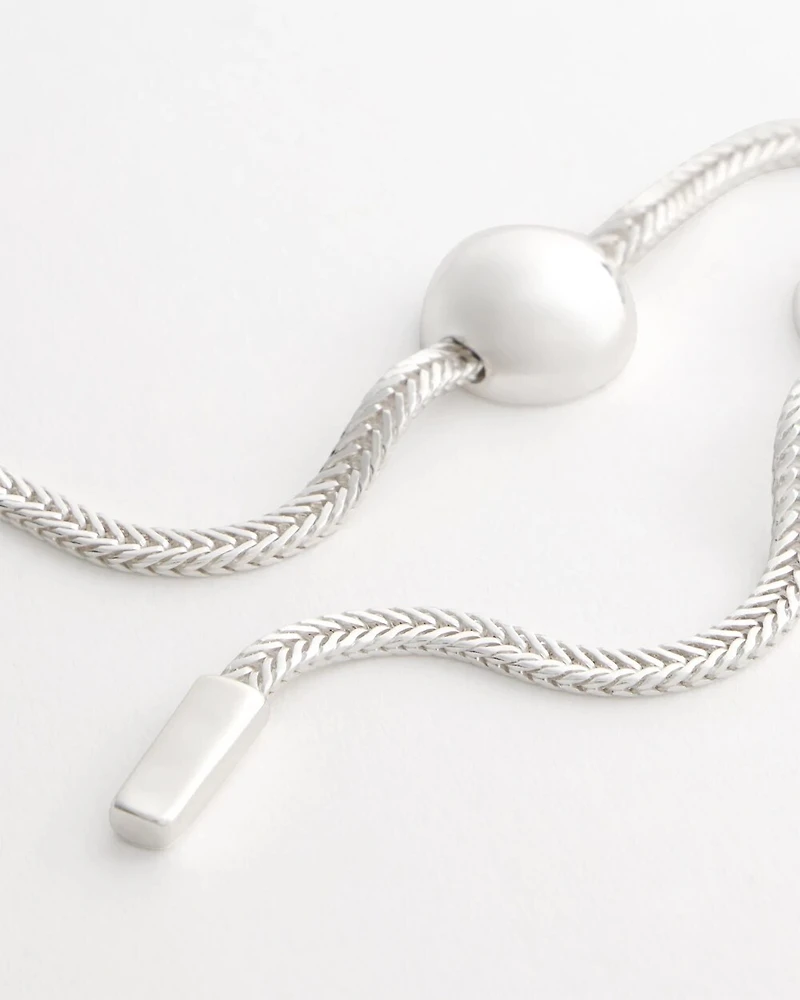Silver Loop Drop Necklace
