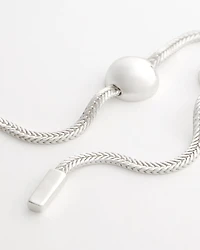 Silver Loop Drop Necklace