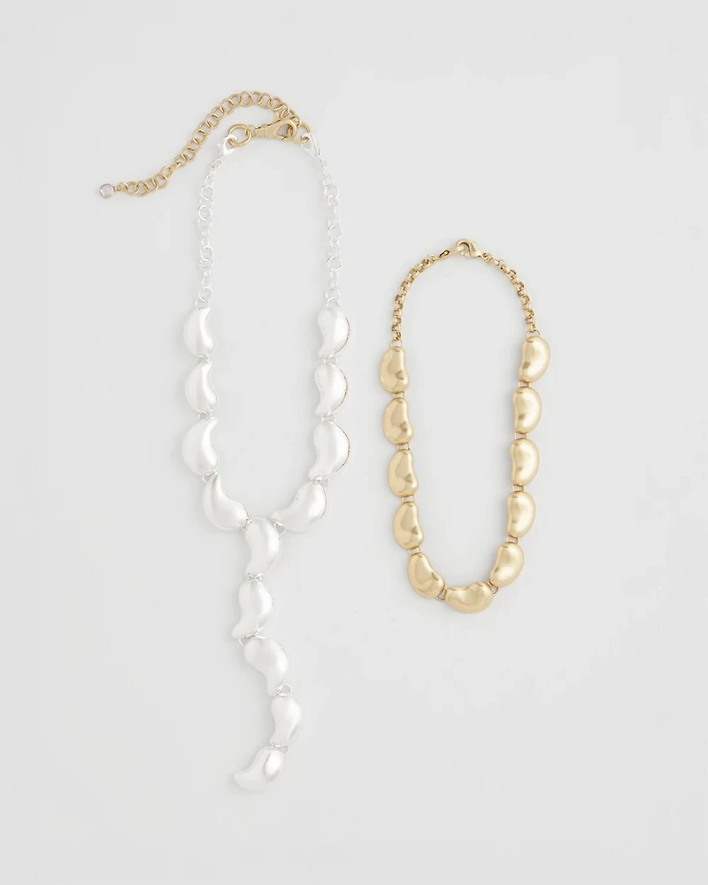 Convertible Mixed-Metals Y-Necklace