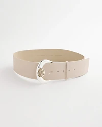 Wide Leather Trouser Belt