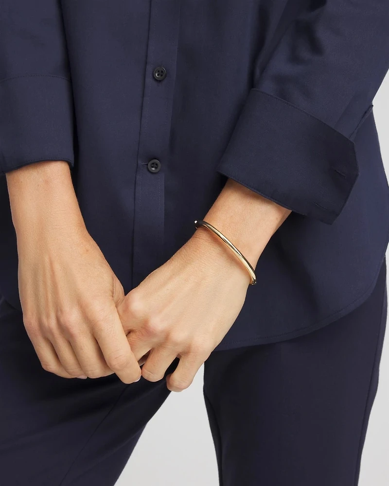 Goldtone Hinge Bangle