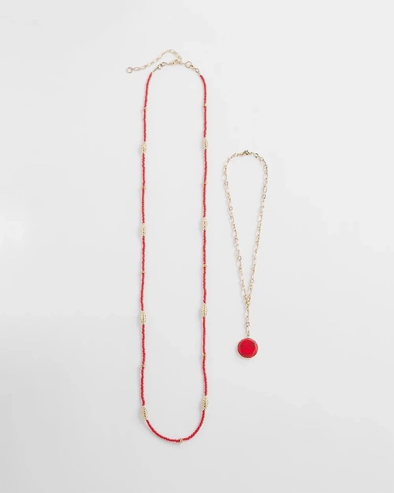 Convertible Beaded Pendant Necklace