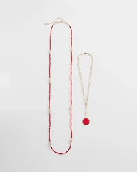 Convertible Beaded Pendant Necklace