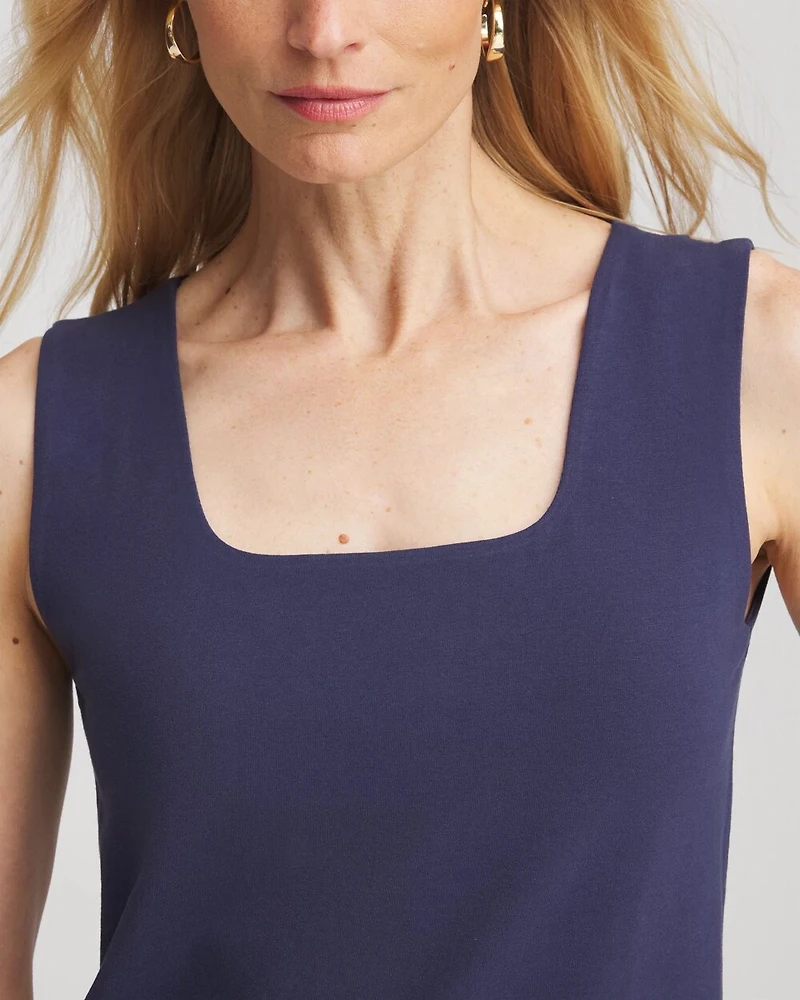 Jersey Knit Square-Neck Tank