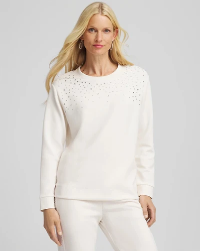 Zenergy® Rhinestone Pullover Top