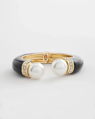 Faux Pearl Hinge Bracelet