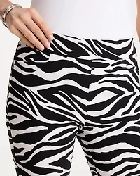 Petite Zebra Brigitte™ Slim Pull-On Crop Pant