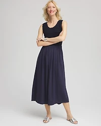 Crochet-Bodice Maxi Dress