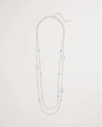 Sea Glass Inspired Charm Necklace