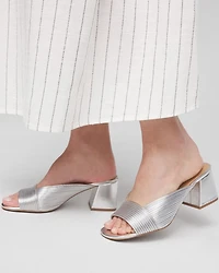 Vinia Metallic Rope Block Heels
