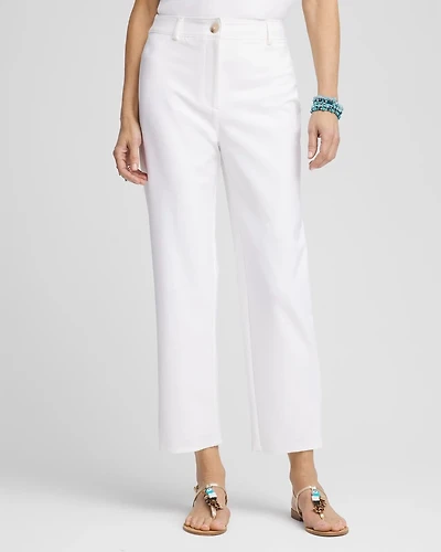 Fly Front Ankle Pants