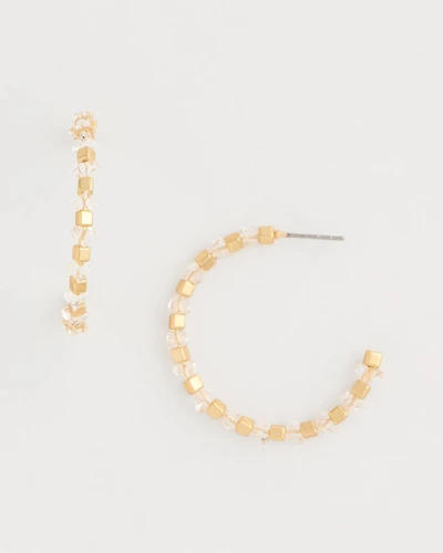 Sea Foam Hoop Earrings