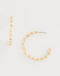 Sea Foam Hoop Earrings