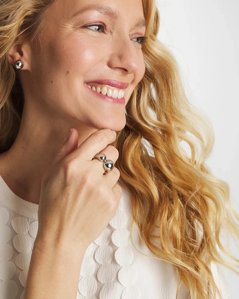 Curvy Silver Stretch Ring