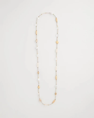 Neutral Shell Long Necklace