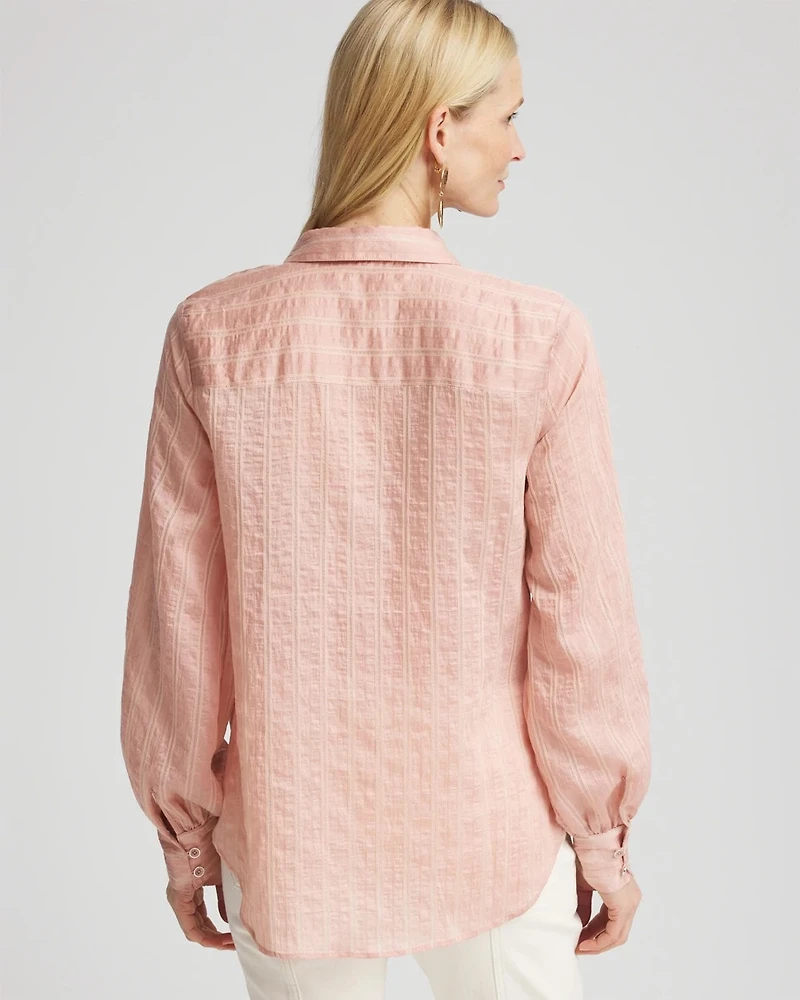 Classic Soft Button-front Blouse