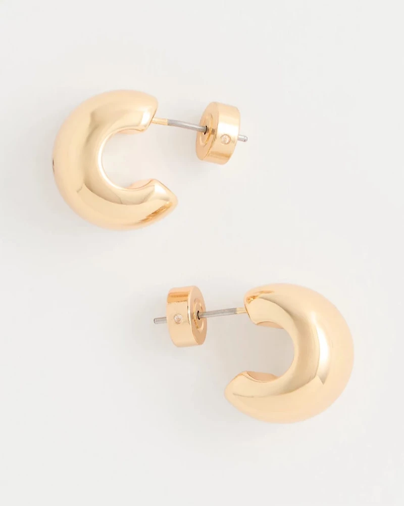 Goldtone Mini Hoop Earrings