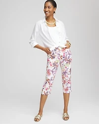 Brigitte™ Floral Pull-On Capri Pants