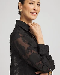 Long Sleeve Burnout Camp Shirt