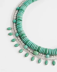 Chico's Originals Short Turquoise Stone Convertible Necklace