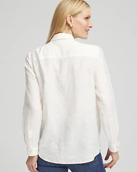 Textured Tie-Front Pullover Top