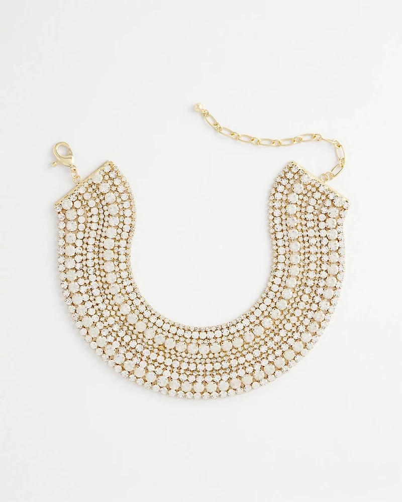 Multistrand Crystal Choker Necklace