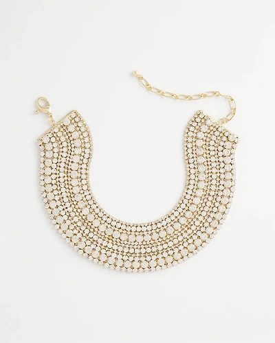 Multistrand Crystal Choker Necklace