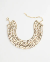 Multistrand Crystal Choker Necklace