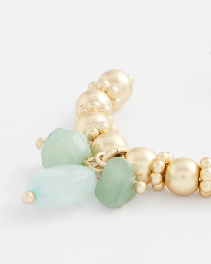 No Droop® Gem Beaded Hoop Earrings