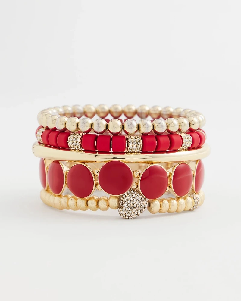 Barrel Bead Stretch Bracelet