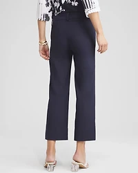 Trapunto Wide Leg Cropped Pants