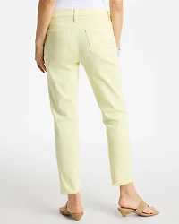 Girlfriend Slim Frayed Crop Jeans