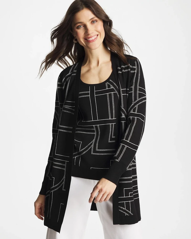 Ella Graphic Cardigan
