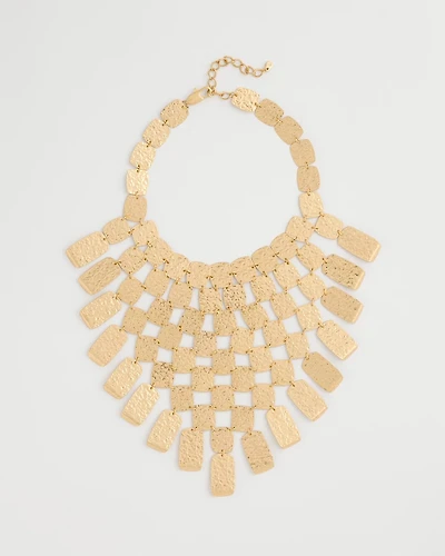 Chico's Originals Hammered Bib Necklace