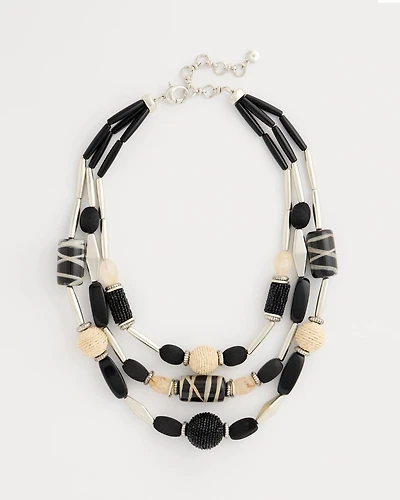 Neutral Triple-Strand Necklace