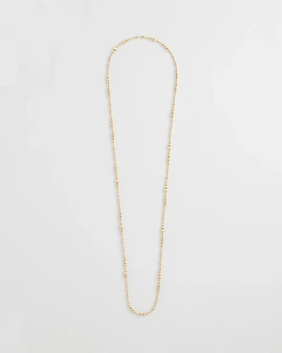 Goldtone Long Beaded Necklace