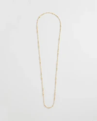Goldtone Long Beaded Necklace